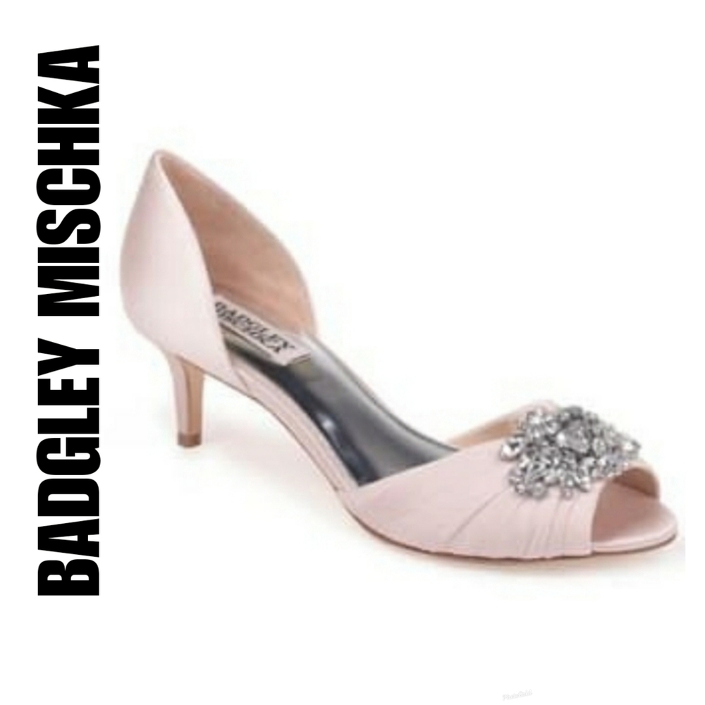 NYE SALE Badgley Mischka Sabine Satin Heels SZ 11